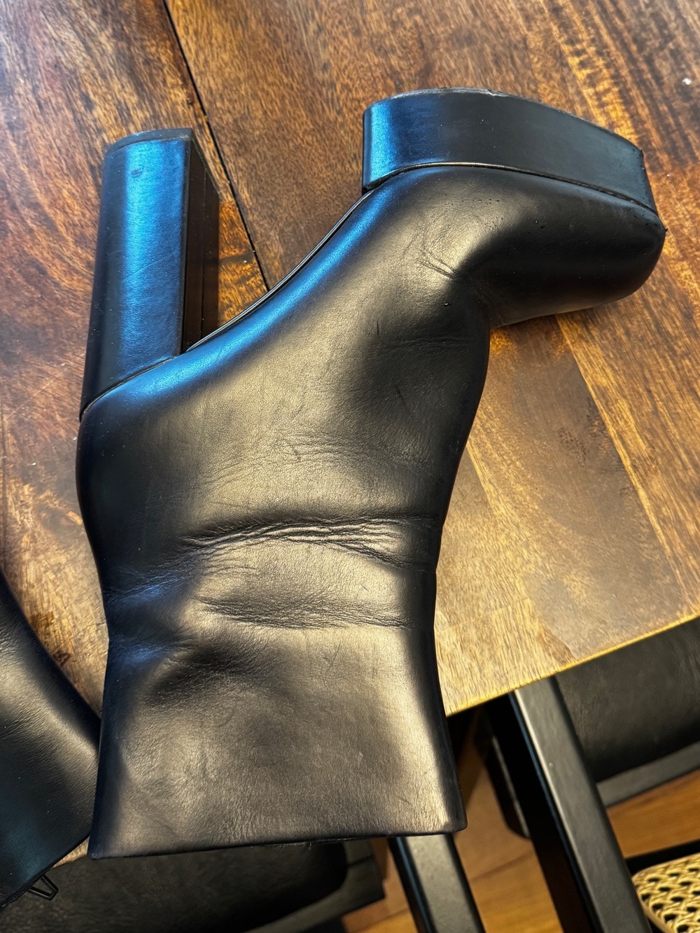 Black Alexander Wang Platform Ankle Boots - Picture 14 of 15